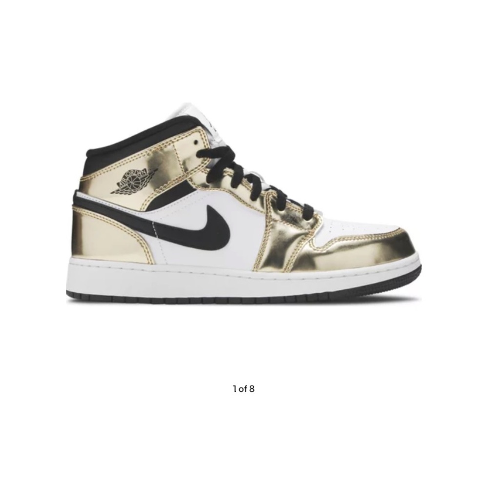 Air Jordan 1 Mid SE GS 'Metallic Gold'